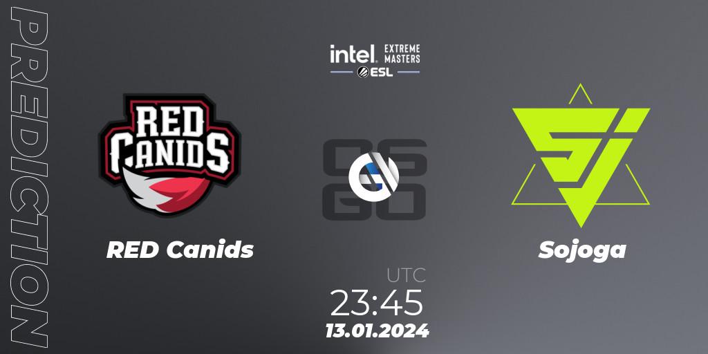 Pronósticos RED Canids - Sojoga. 13.01.2024 at 23:45. Intel Extreme Masters China 2024: South American Open Qualifier #1 - Counter-Strike (CS2)
