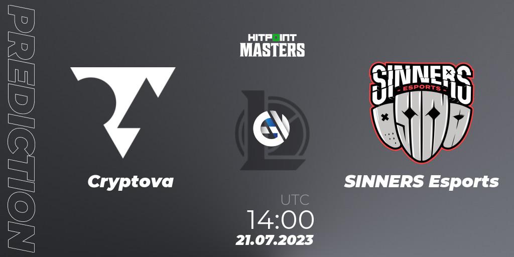 Pronósticos Cryptova - SINNERS Esports. 21.07.23. Hitpoint Masters Summer 2023 - Group Stage - LoL