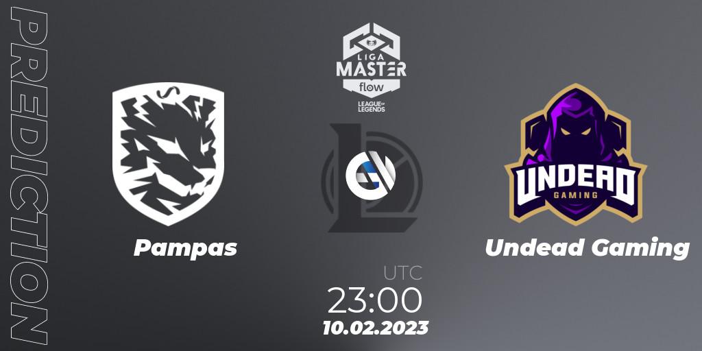 Pronósticos Pampas - Undead Gaming. 10.02.23. Liga Master Opening 2023 - Group Stage - LoL