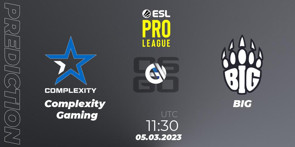 Pronósticos Complexity Gaming - BIG. 05.03.23. ESL Pro League Season 17 - CS2 (CS:GO)