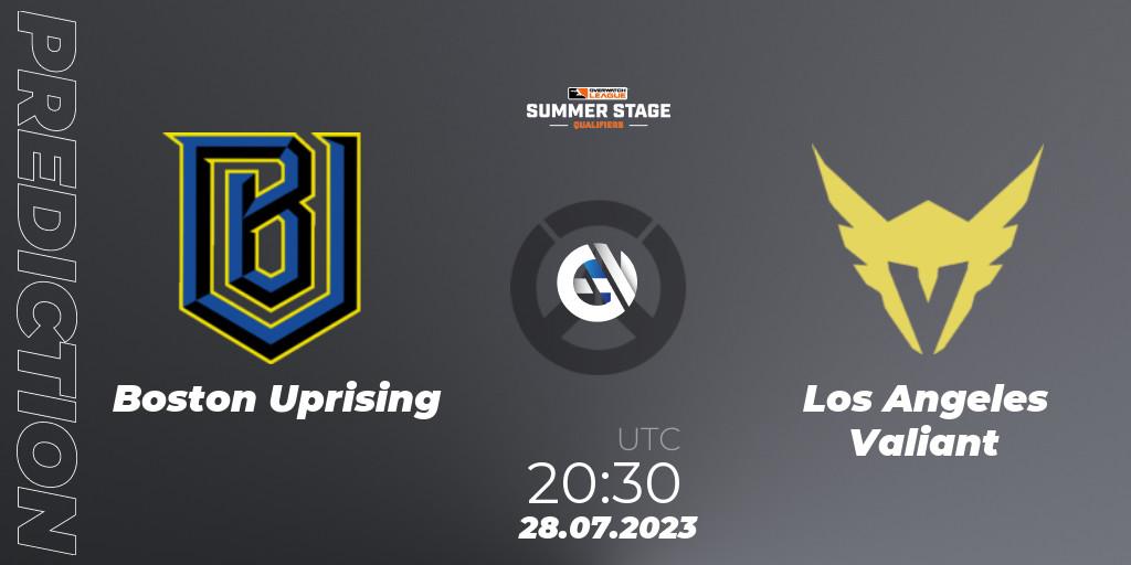 Pronósticos Boston Uprising - Los Angeles Valiant. 28.07.23. Overwatch League 2023 - Summer Stage Qualifiers - Overwatch