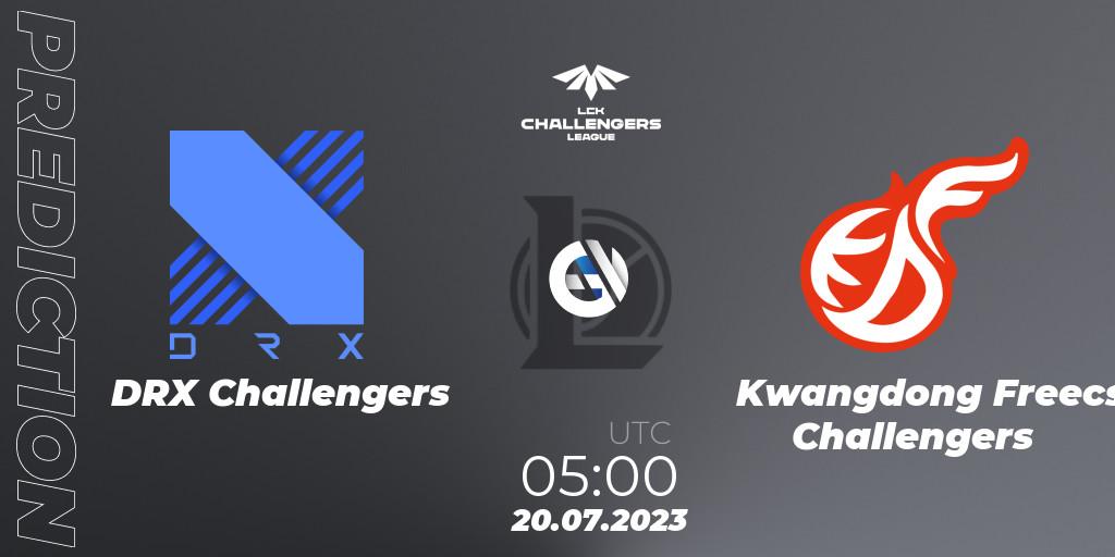 Pronósticos DRX Challengers - Kwangdong Freecs Challengers. 20.07.23. LCK Challengers League 2023 Summer - Group Stage - LoL