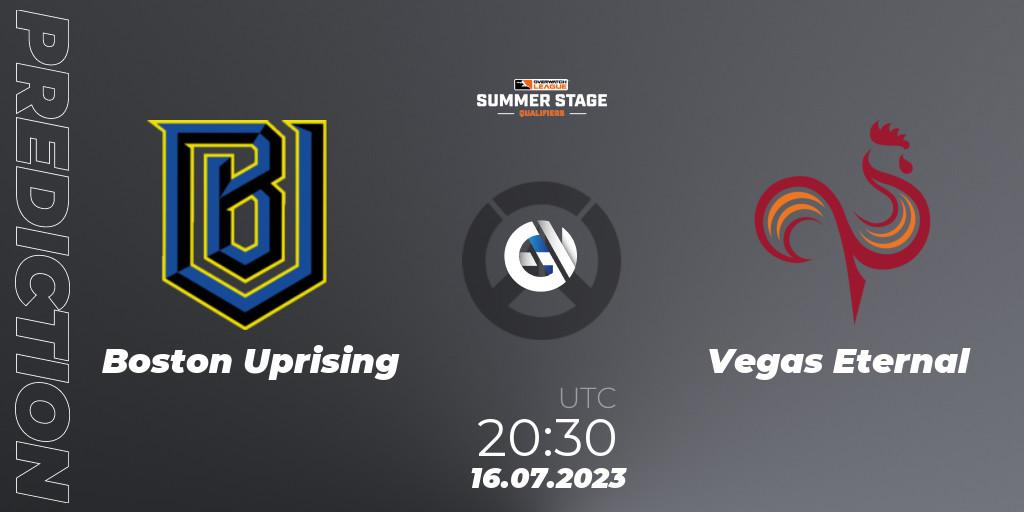 Pronósticos Boston Uprising - Vegas Eternal. 16.07.23. Overwatch League 2023 - Summer Stage Qualifiers - Overwatch