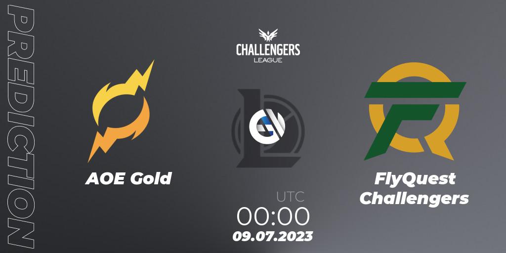 Pronósticos AOE Gold - FlyQuest Challengers. 09.07.2023 at 00:00. North American Challengers League 2023 Summer - Group Stage - LoL