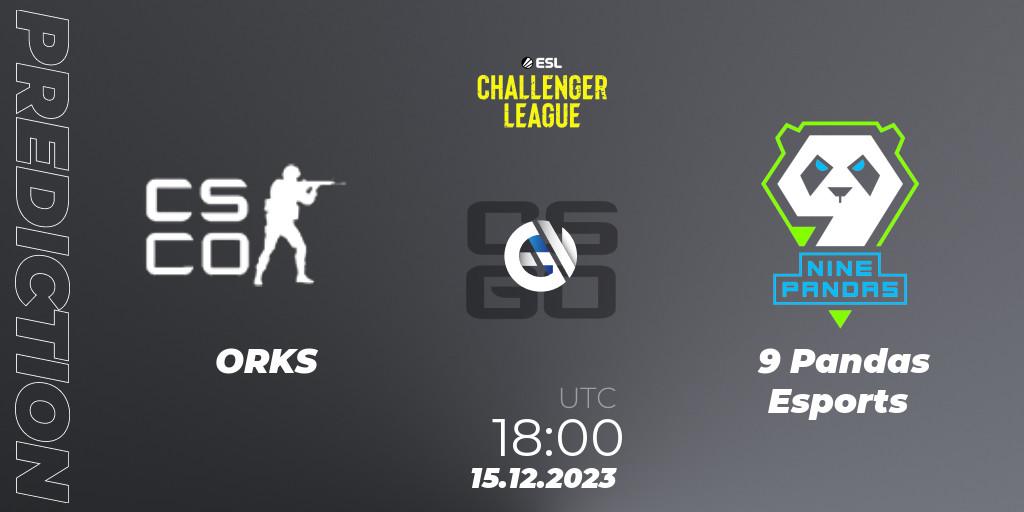 Pronósticos ORKS - 9 Pandas Esports. 15.12.2023 at 18:00. ESL Challenger League Season 46 Relegation: Europe - Counter-Strike (CS2)