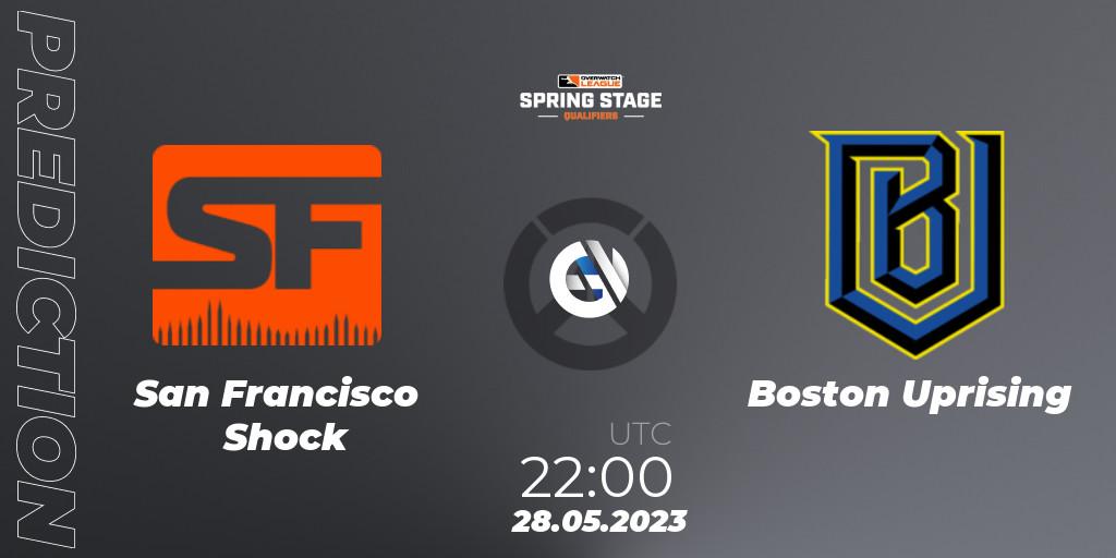 Pronósticos San Francisco Shock - Boston Uprising. 28.05.23. OWL Stage Qualifiers Spring 2023 West - Overwatch