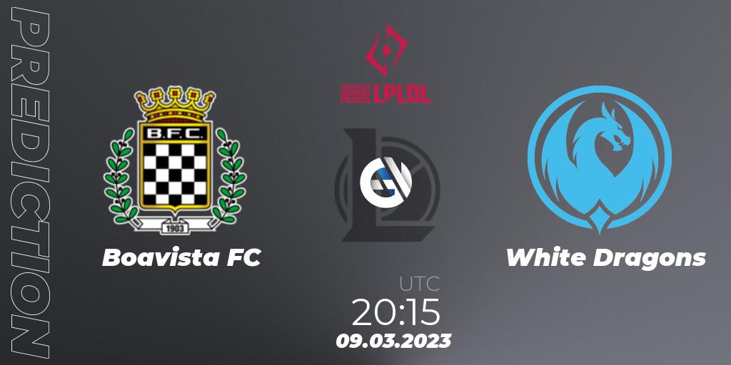 Pronósticos Boavista FC - White Dragons. 09.03.23. LPLOL Split 1 2023 - Group Stage - LoL