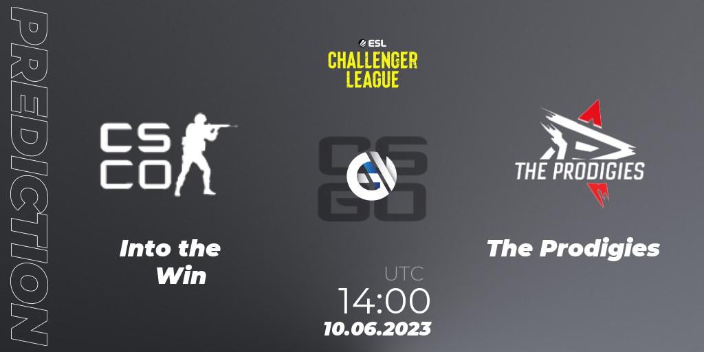 Pronósticos Into the Win - The Prodigies. 09.06.2023 at 14:00. ESL Challenger League Season 45 Europe Relegation - Counter-Strike (CS2)
