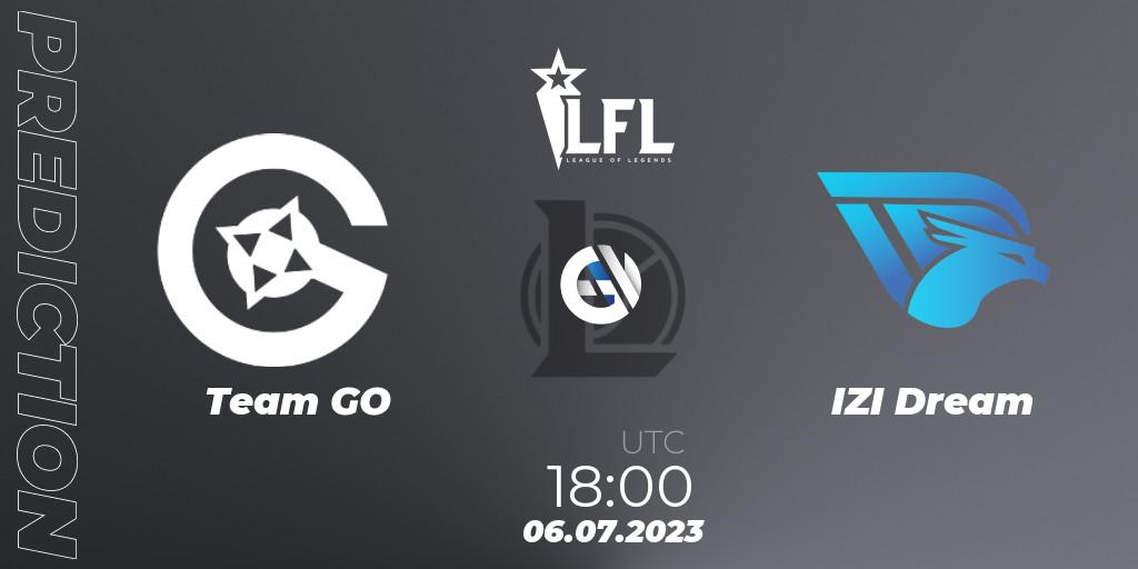 Pronósticos Team GO - IZI Dream. 06.07.2023 at 18:00. LFL Summer 2023 - Group Stage - LoL