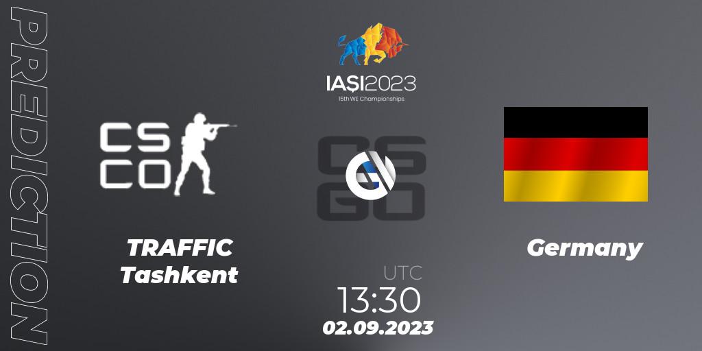 Pronósticos TRAFFIC Tashkent - Germany. 02.09.2023 at 12:45. IESF World Esports Championship 2023 - Counter-Strike (CS2)