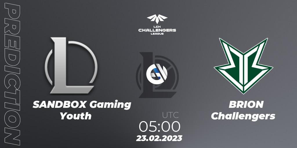 Pronósticos SANDBOX Gaming Youth - Brion Esports Challengers. 23.02.23. LCK Challengers League 2023 Spring - LoL
