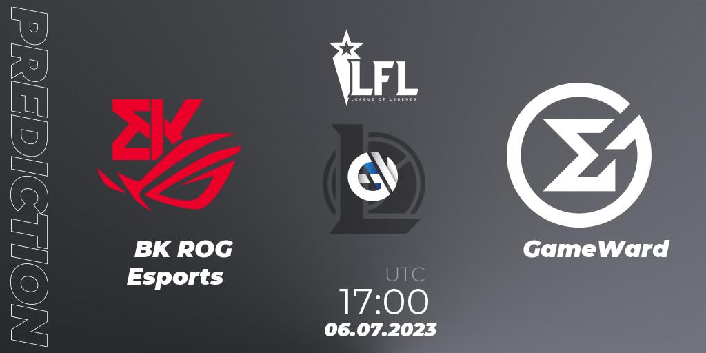 Pronósticos BK ROG Esports - GameWard. 06.07.23. LFL Summer 2023 - Group Stage - LoL