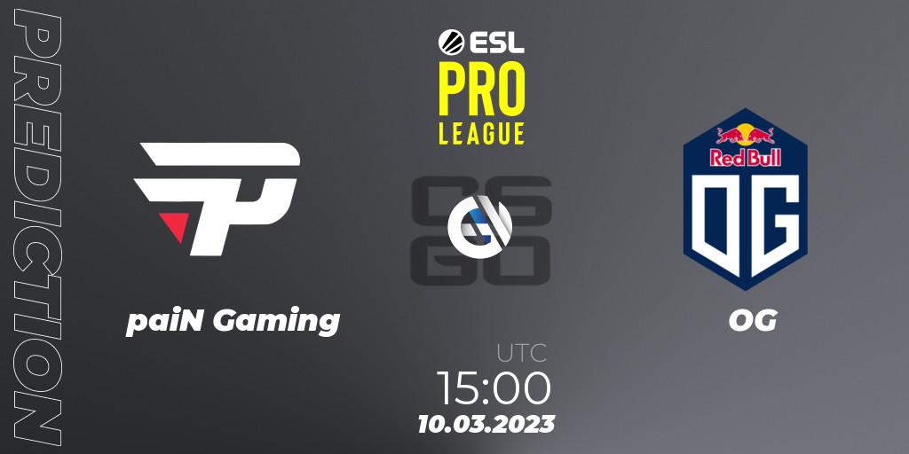 Pronósticos paiN Gaming - OG. 10.03.23. ESL Pro League Season 17 - CS2 (CS:GO)