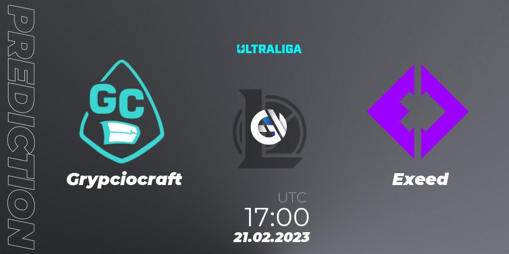 Pronósticos Grypciocraft - Exeed. 17.02.2023 at 17:00. Ultraliga Season 9 - Group Stage - LoL