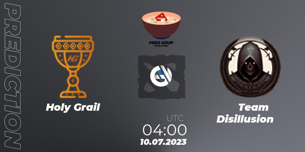 Pronósticos Holy Grail - Team Disillusion. 10.07.2023 at 04:02. Moon Studio Miso Soup - Dota 2