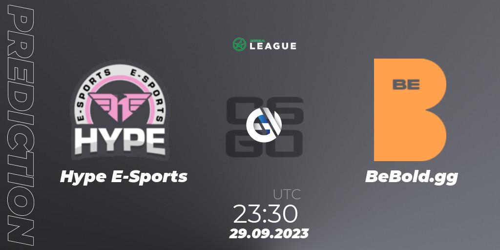 Pronósticos Hype E-Sports - BeBold.gg. 29.09.2023 at 23:30. ESEA Season 46: Open Division - South America - Counter-Strike (CS2)