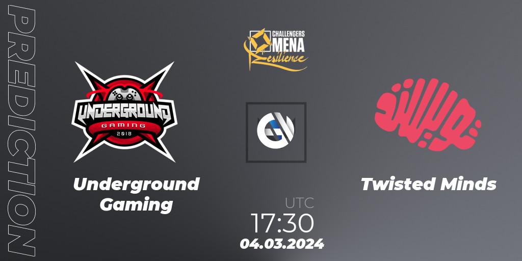 Pronósticos Underground Gaming - Twisted Minds. 04.03.2024 at 17:30. VALORANT Challengers 2024 MENA: Resilience Split 1 - GCC and Iraq - VALORANT