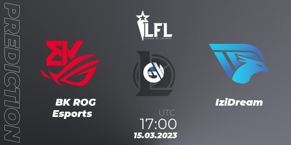 Pronósticos BK ROG Esports - IziDream. 15.03.2023 at 17:00. LFL Spring 2023 - Group Stage - LoL