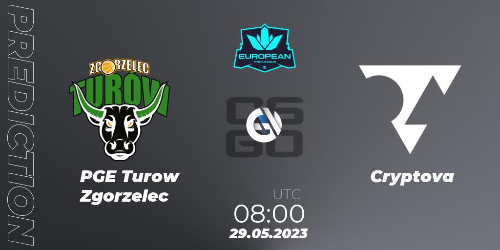 Pronósticos PGE Turow Zgorzelec - Cryptova. 29.05.2023 at 08:00. European Pro League Season 8 - Counter-Strike (CS2)