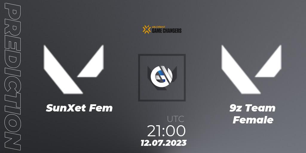 Pronósticos SunXet Fem - 9z Team Female. 12.07.2023 at 22:00. VCT 2023: Game Changers Latin America South - VALORANT