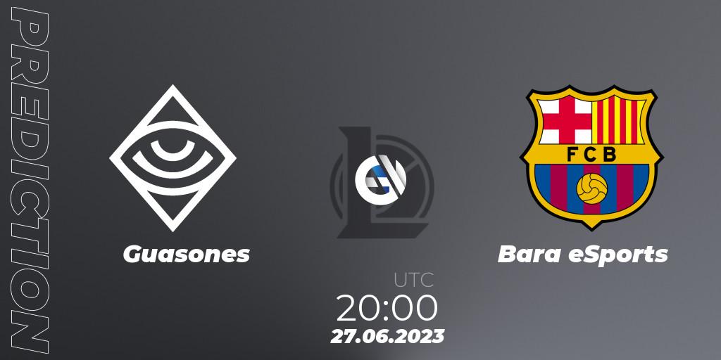 Pronósticos Guasones - Barça eSports. 27.06.2023 at 18:00. Superliga Summer 2023 - Group Stage - LoL