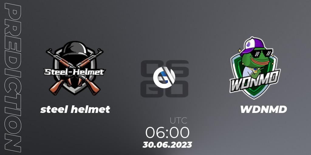 Pronósticos steel helmet - WDNMD. 30.06.2023 at 06:00. 5E Open Cup: May 2023 - Counter-Strike (CS2)