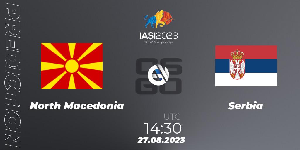 Pronósticos North Macedonia - Serbia. 27.08.2023 at 19:30. IESF World Esports Championship 2023 - Counter-Strike (CS2)