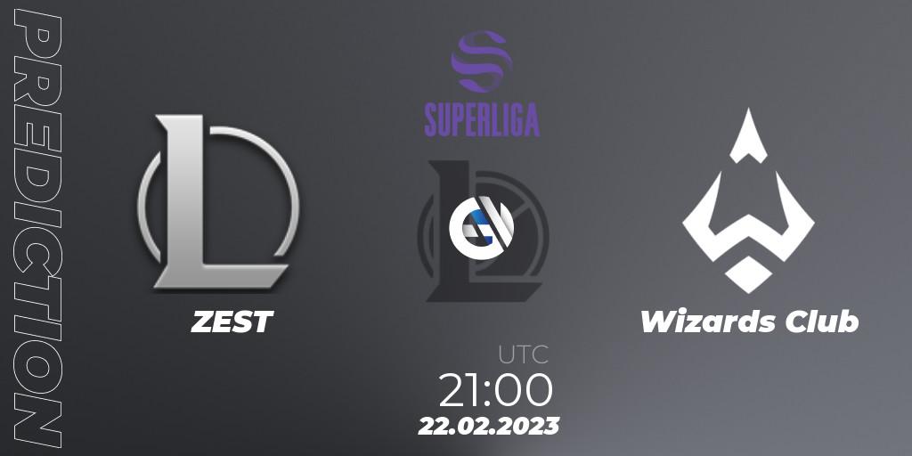 Pronósticos ZEST - Wizards Club. 22.02.23. LVP Superliga 2nd Division Spring 2023 - Group Stage - LoL