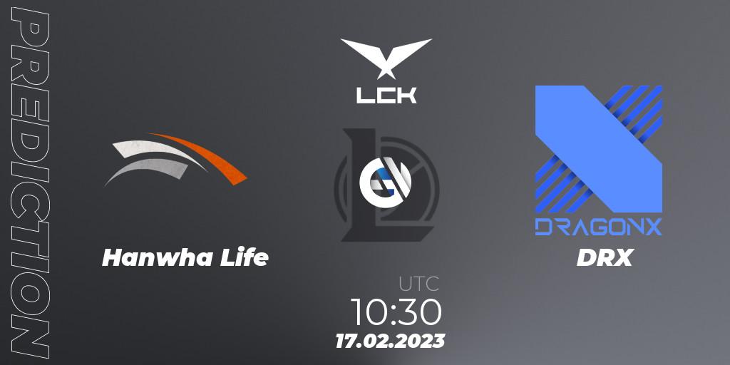 Pronósticos Hanwha Life Esports - DRX. 17.02.23. LCK Spring 2023 - Group Stage - LoL