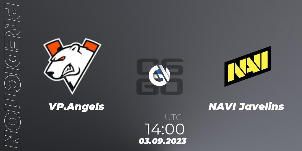 Pronósticos VP.Angels - NAVI Javelins. 03.09.2023 at 14:00. ESL Impact Summer 2023 Cash Cup 5 Europe - Counter-Strike (CS2)