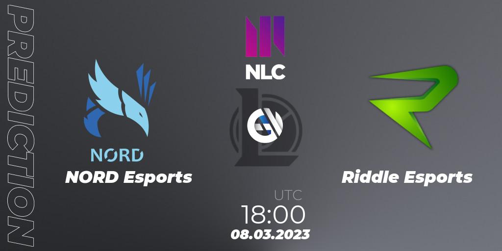 Pronósticos NORD Esports - Riddle Esports. 08.03.23. NLC 1st Division Spring 2023 - LoL