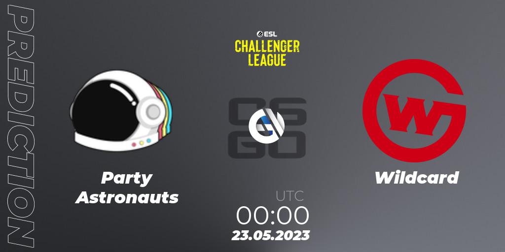Pronósticos Party Astronauts - Wildcard. 23.05.2023 at 00:00. ESL Challenger League Season 45: North America - Counter-Strike (CS2)