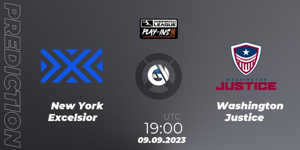 Pronósticos New York Excelsior - Washington Justice. 09.09.23. Overwatch League 2023 - Play-Ins - Overwatch
