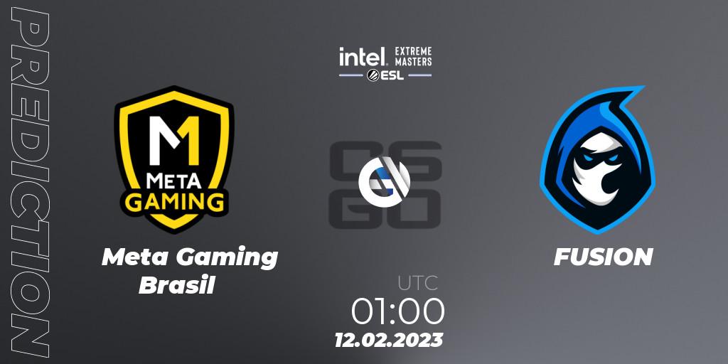 Pronósticos Meta Gaming Brasil - FUSION. 12.02.2023 at 01:00. IEM Brazil Rio 2023 South America Open Qualifier 2 - Counter-Strike (CS2)