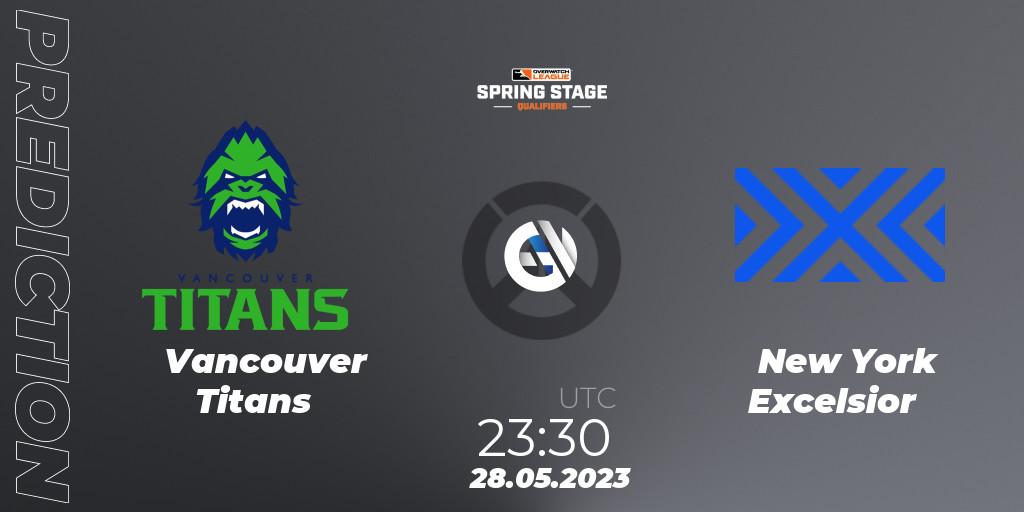 Pronósticos Vancouver Titans - New York Excelsior. 28.05.23. OWL Stage Qualifiers Spring 2023 West - Overwatch