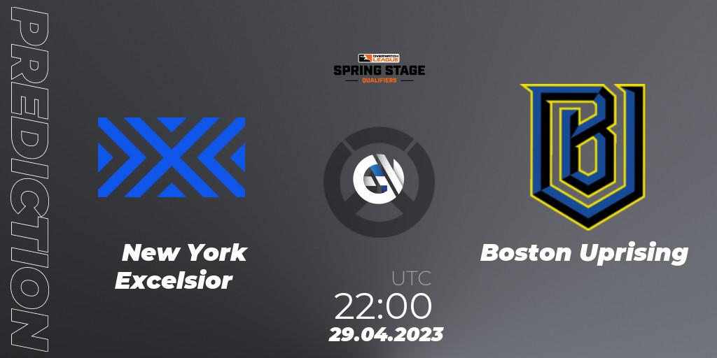 Pronósticos New York Excelsior - Boston Uprising. 29.04.23. OWL Stage Qualifiers Spring 2023 West - Overwatch