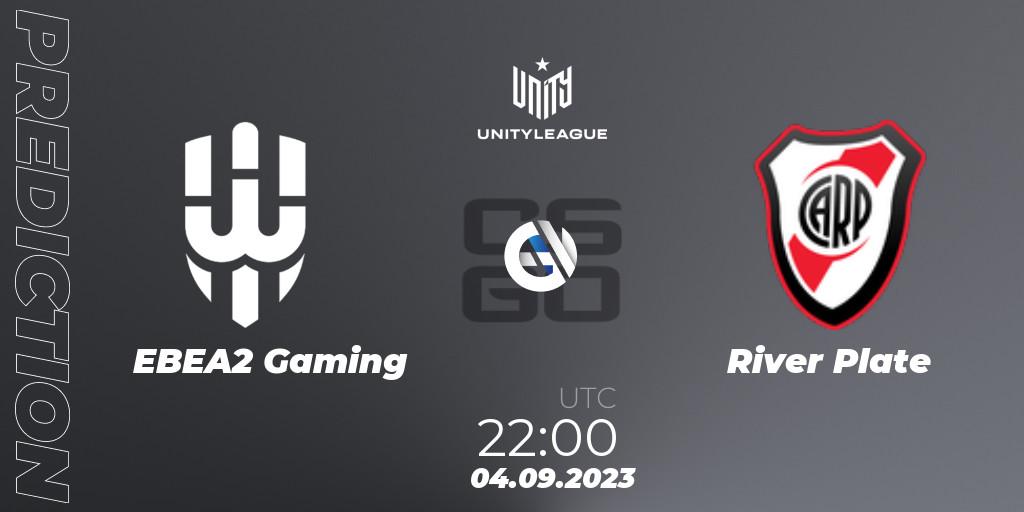 Pronósticos EBEA2 Gaming - River Plate. 04.09.2023 at 22:00. LVP Unity League Argentina 2023 - Counter-Strike (CS2)