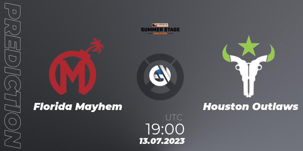 Pronósticos Florida Mayhem - Houston Outlaws. 13.07.23. Overwatch League 2023 - Summer Stage Qualifiers - Overwatch