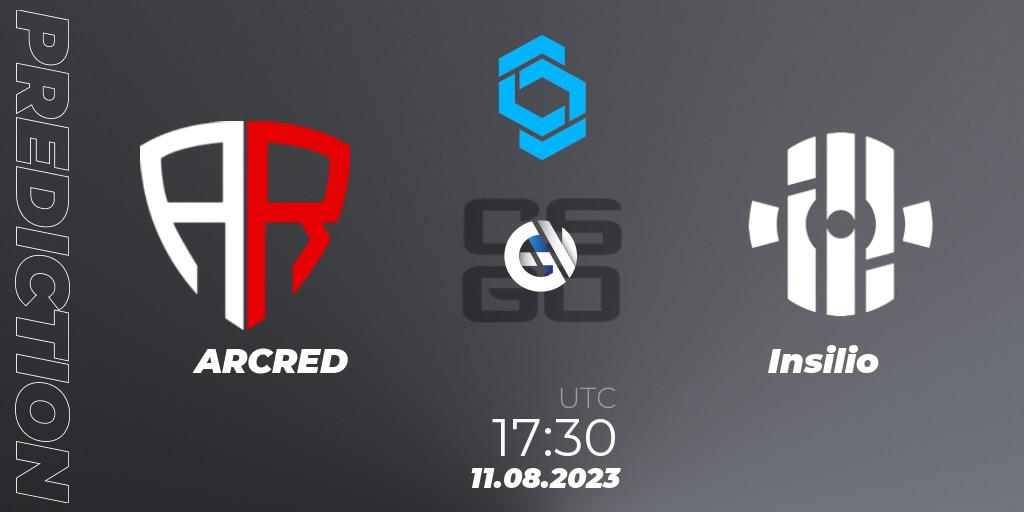 Pronósticos ARCRED - Insilio. 11.08.2023 at 17:30. CCT East Europe Series #1 - Counter-Strike (CS2)