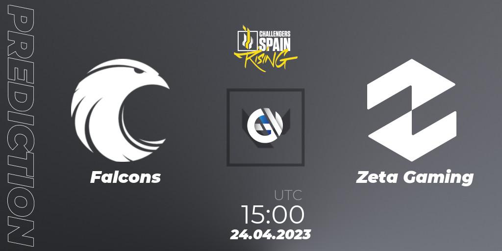 Pronósticos Falcons - Zeta Gaming. 24.04.2023 at 15:00. VALORANT Challengers 2023 Spain: Rising Split 2 - VALORANT