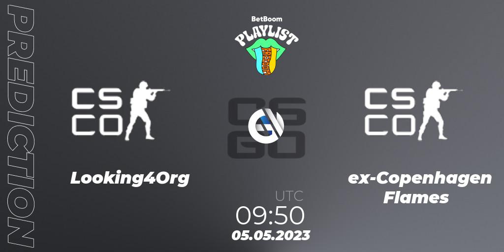 Pronósticos Looking4Org - ex-Copenhagen Flames. 05.05.2023 at 09:50. BetBoom Playlist. Freedom - Counter-Strike (CS2)