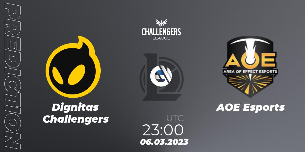 Pronósticos Dignitas Challengers - AOE Esports. 06.03.23. NACL 2023 Spring - Group Stage - LoL