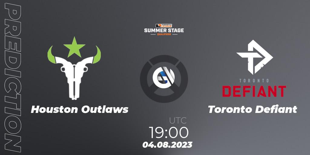 Pronósticos Houston Outlaws - Toronto Defiant. 04.08.23. Overwatch League 2023 - Summer Stage Qualifiers - Overwatch