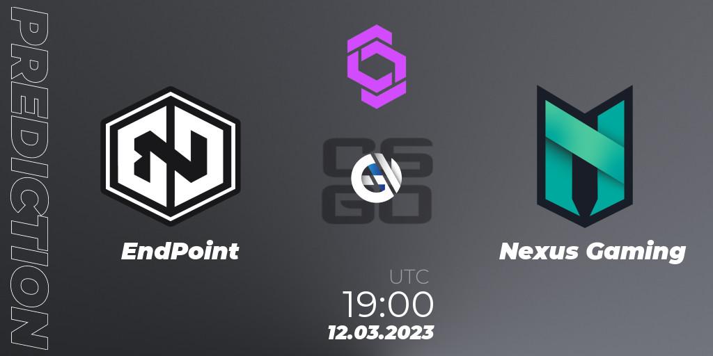 Pronósticos EndPoint - Nexus Gaming. 12.03.23. CCT West Europe Series #2 - CS2 (CS:GO)
