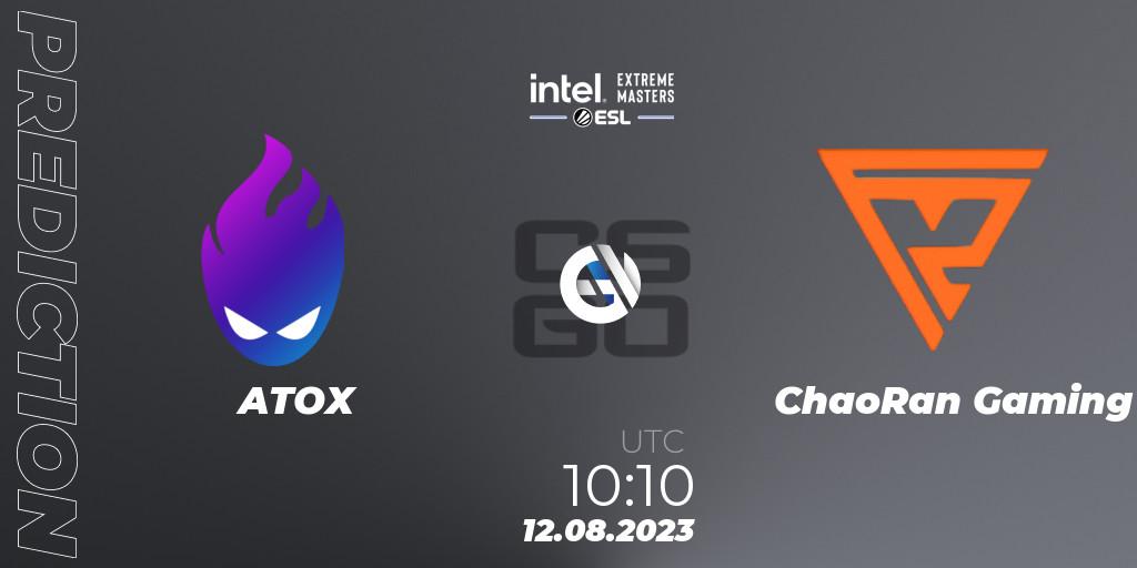 Pronósticos ATOX - ChaoRan Gaming. 12.08.23. IEM Sydney 2023 Asia Open Qualifier 2 - CS2 (CS:GO)