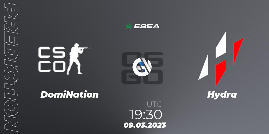Pronósticos DomiNation eSports - Hydra. 09.03.2023 at 15:00. ESEA Season 44: Advanced Division - Europe - Counter-Strike (CS2)