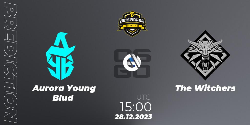 Pronósticos Aurora Young Blud - The Witchers. 28.12.2023 at 15:00. Betswap Winter Cup 2023 - Counter-Strike (CS2)