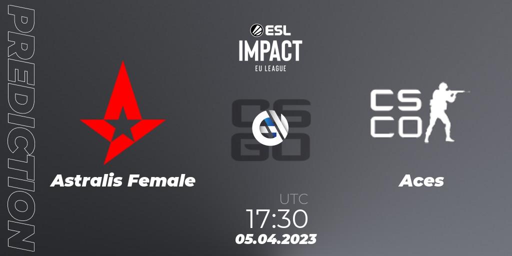 Pronósticos Astralis Female - Aces. 05.04.23. ESL Impact League Season 3: European Division - CS2 (CS:GO)
