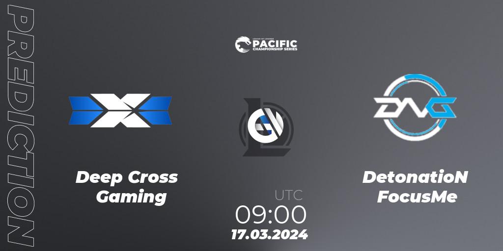 Pronósticos Deep Cross Gaming - DetonatioN FocusMe. 17.03.24. PCS Playoffs Spring 2024 - LoL