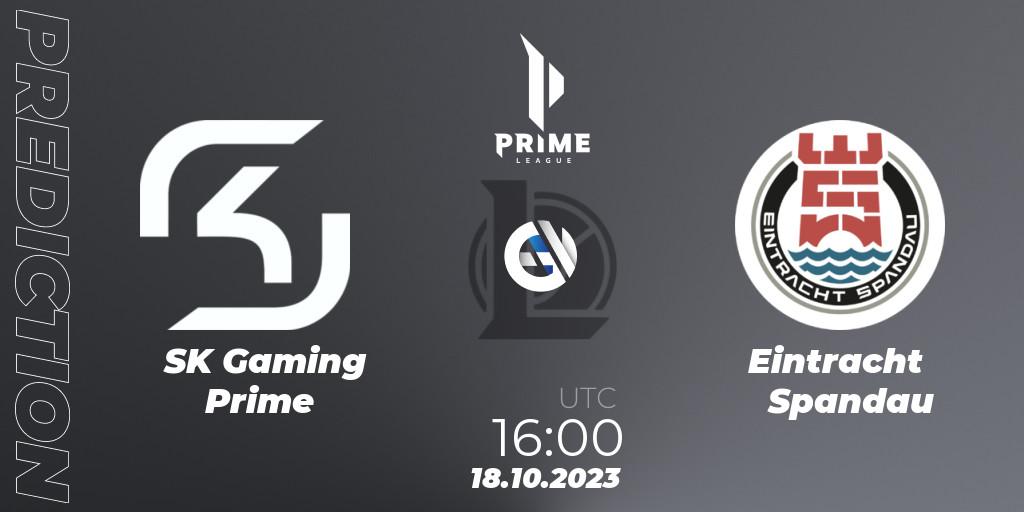 Pronósticos SK Gaming Prime - Eintracht Spandau. 18.10.23. Prime League Pokal 2023 - LoL